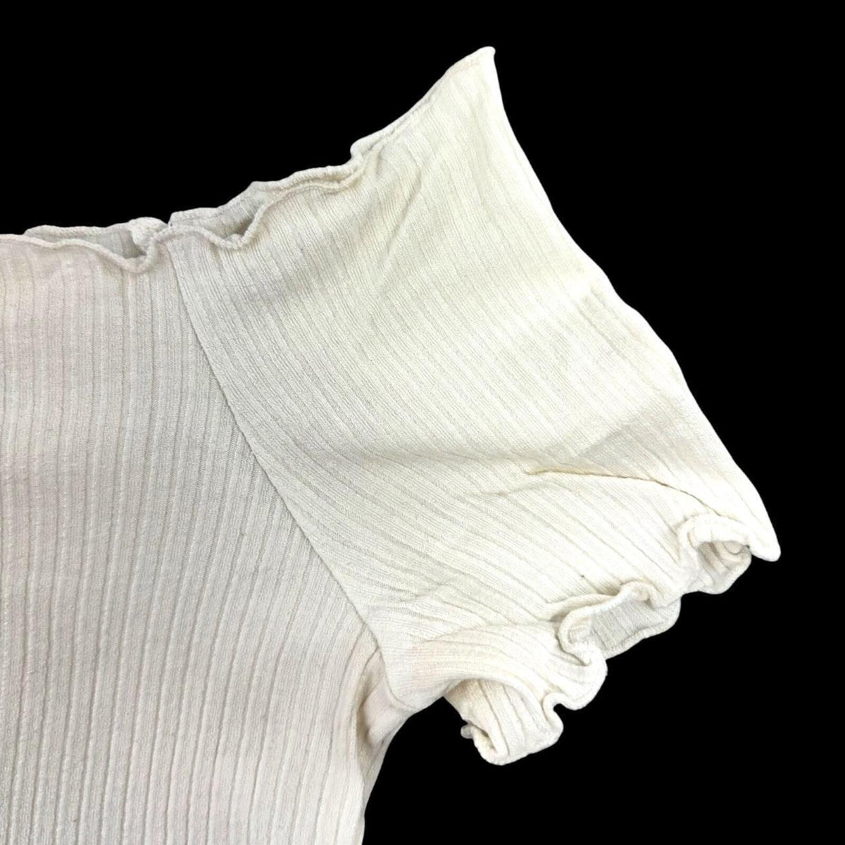 Apple Off the Shoulder Ribbed Top