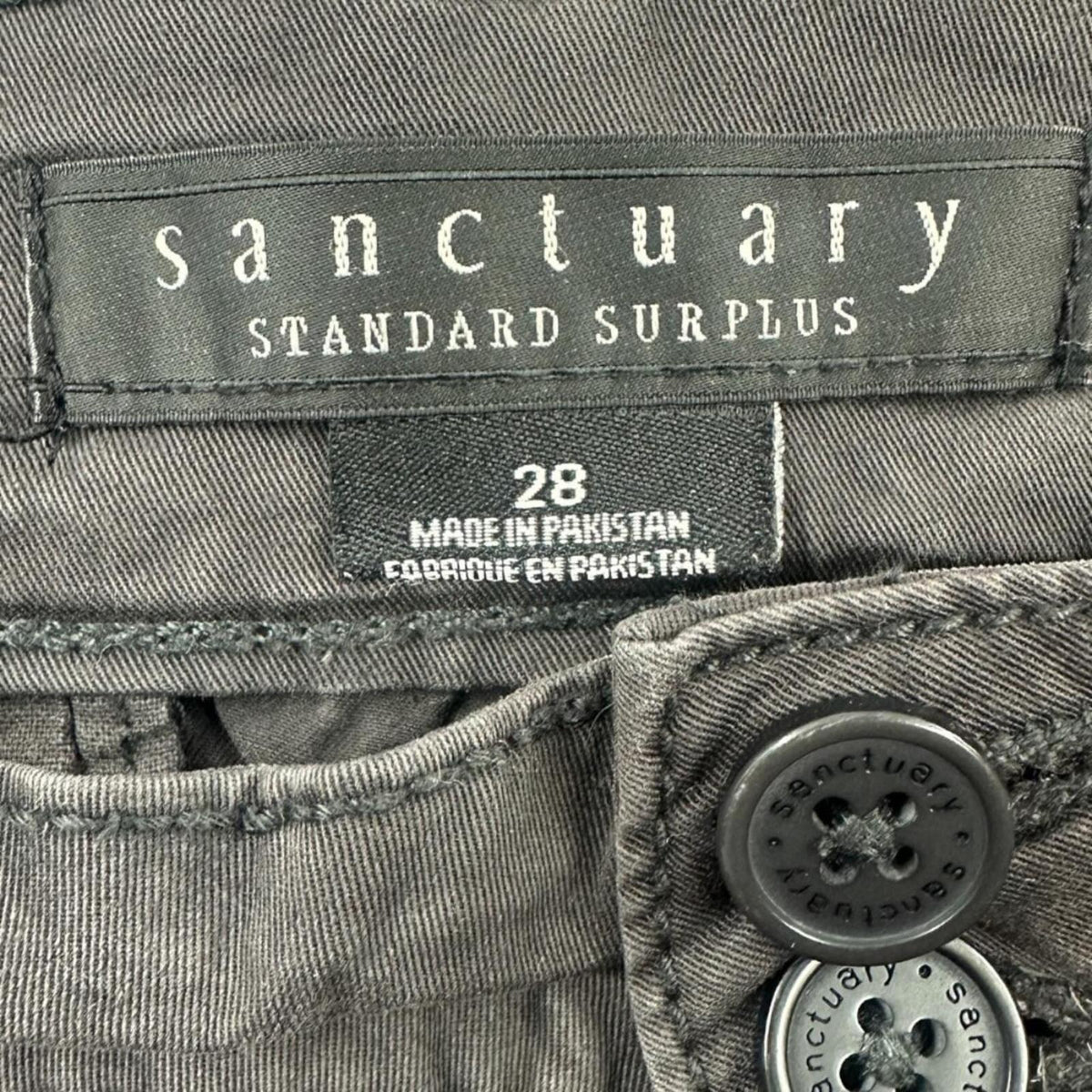 Sanctuary Cargo Jogger Pants in Charcoal Gray Y2K Utility Streetwear