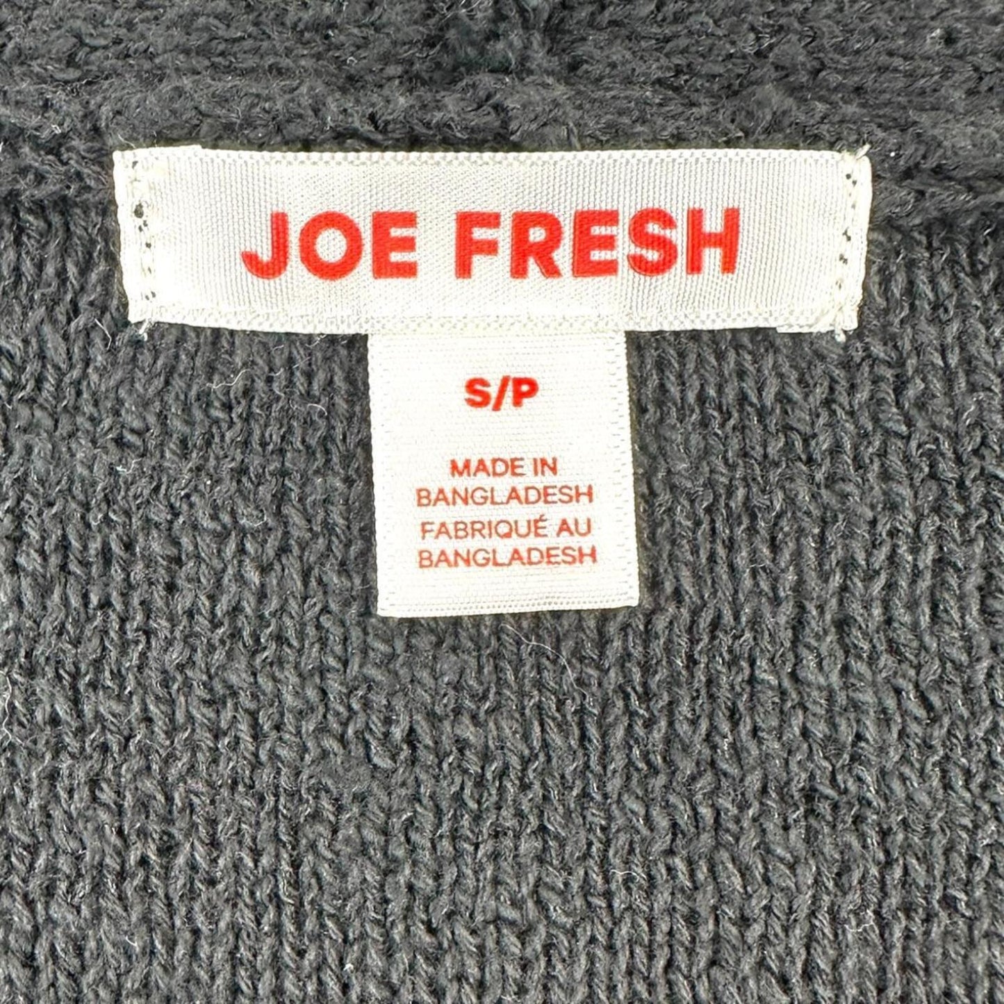 Joe Fresh Black Knit Top V Neck Cap Sleeve Sweater Vest Minimalist Y2K