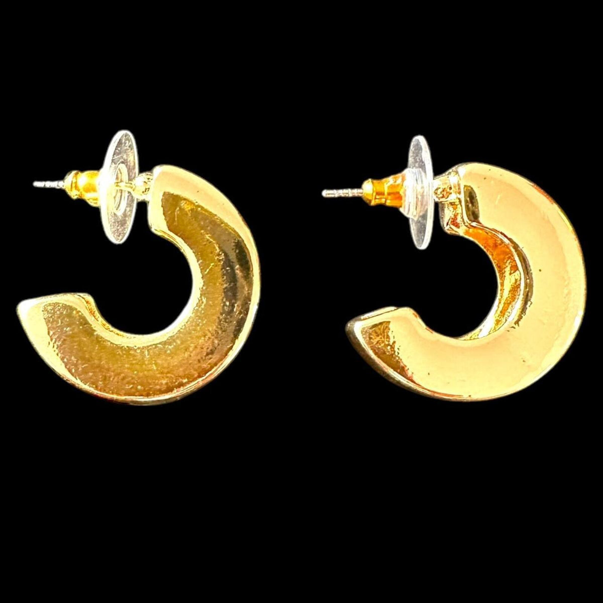 Chunky Gold Hoop Earrings Bold Statement Fashion Jewelry