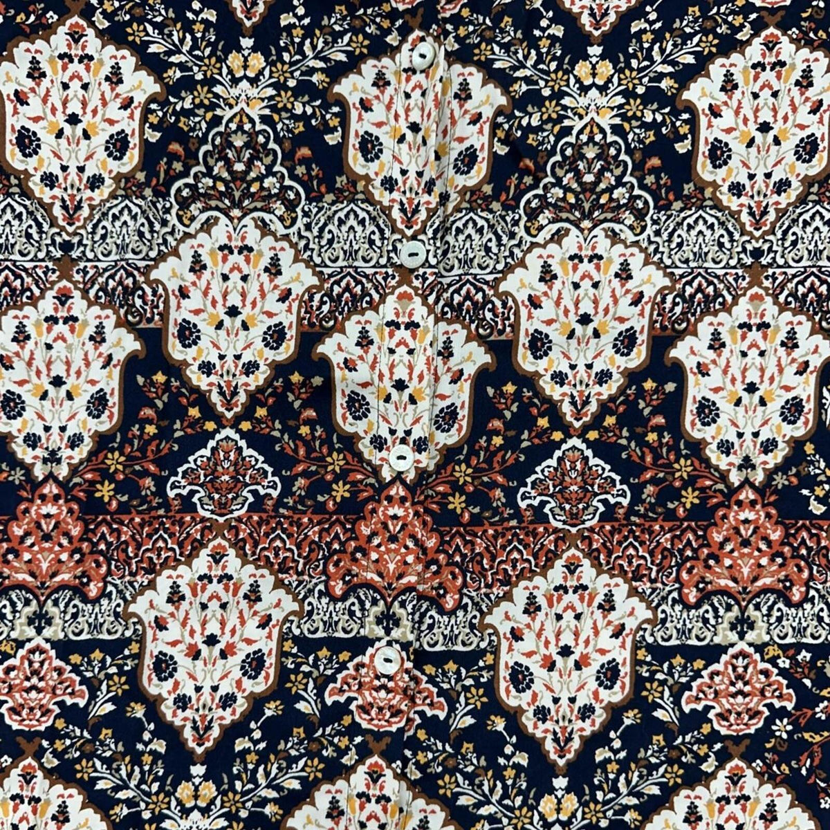 Foxcroft Bohemian Medallion Paisley Button Down Blouse