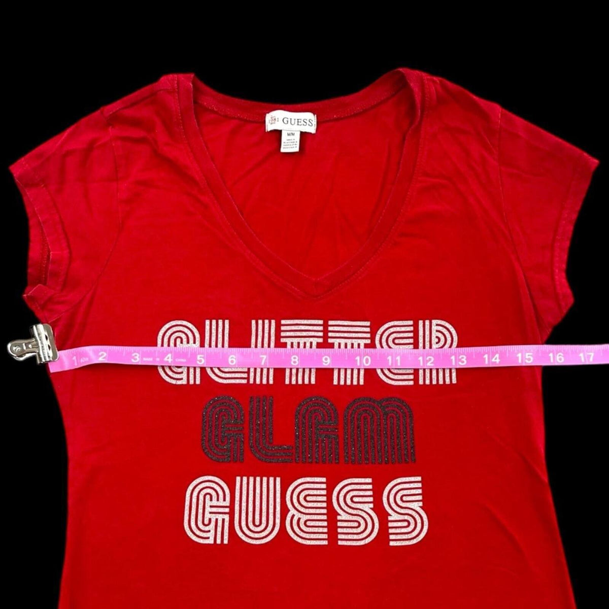 Guess "Glitter Glam Guess" Graphic Tee