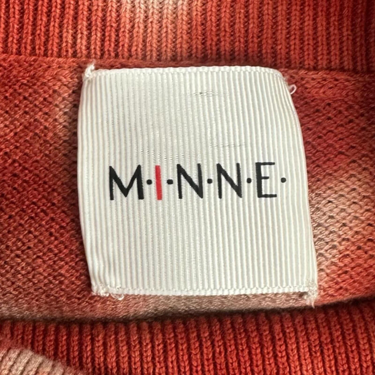MINNE Tie Dye Cowl Neck Sweatshirt Red White Bohemian Casual Indie Style
