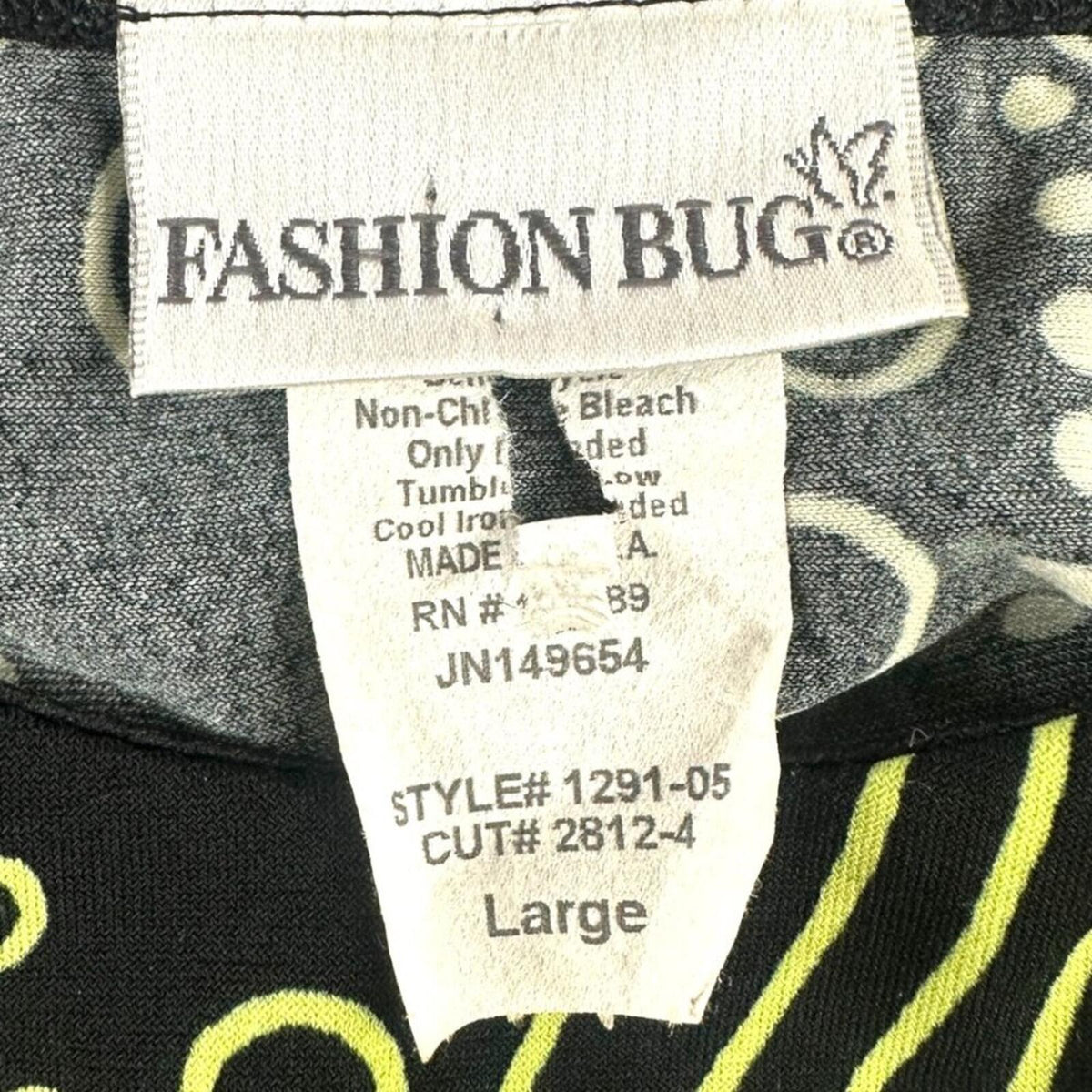 Fashion Bug Y2K Corset Style Tank Top Black Neon Green Floral Whimsigoth Fairy