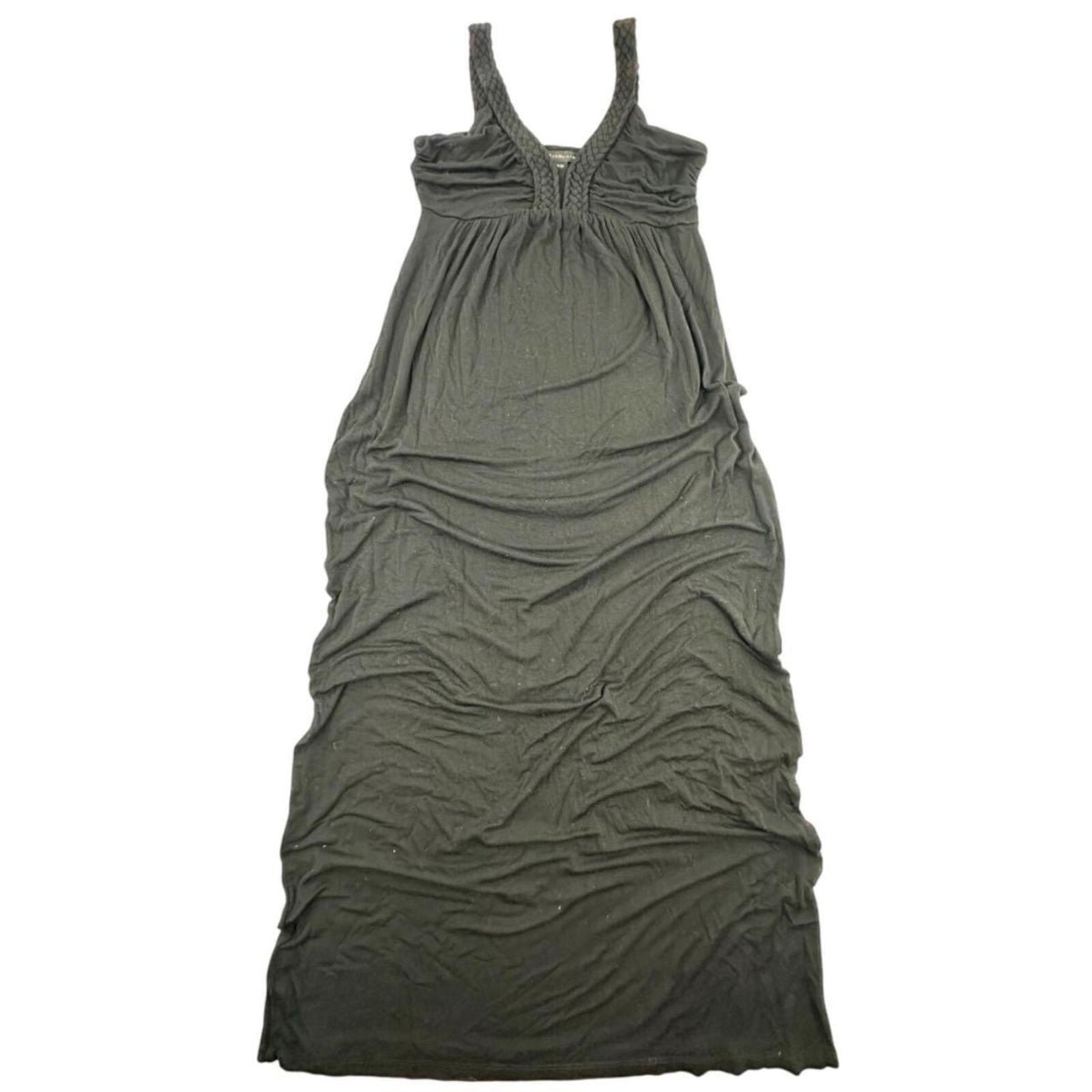Design History Black Maxi Dress with Braided Straps Bohemian Y2K Fairycore