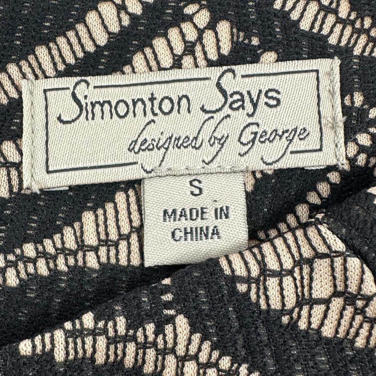 Vintage Simonton Says Retro Swirl Abstract Geometric Blouse