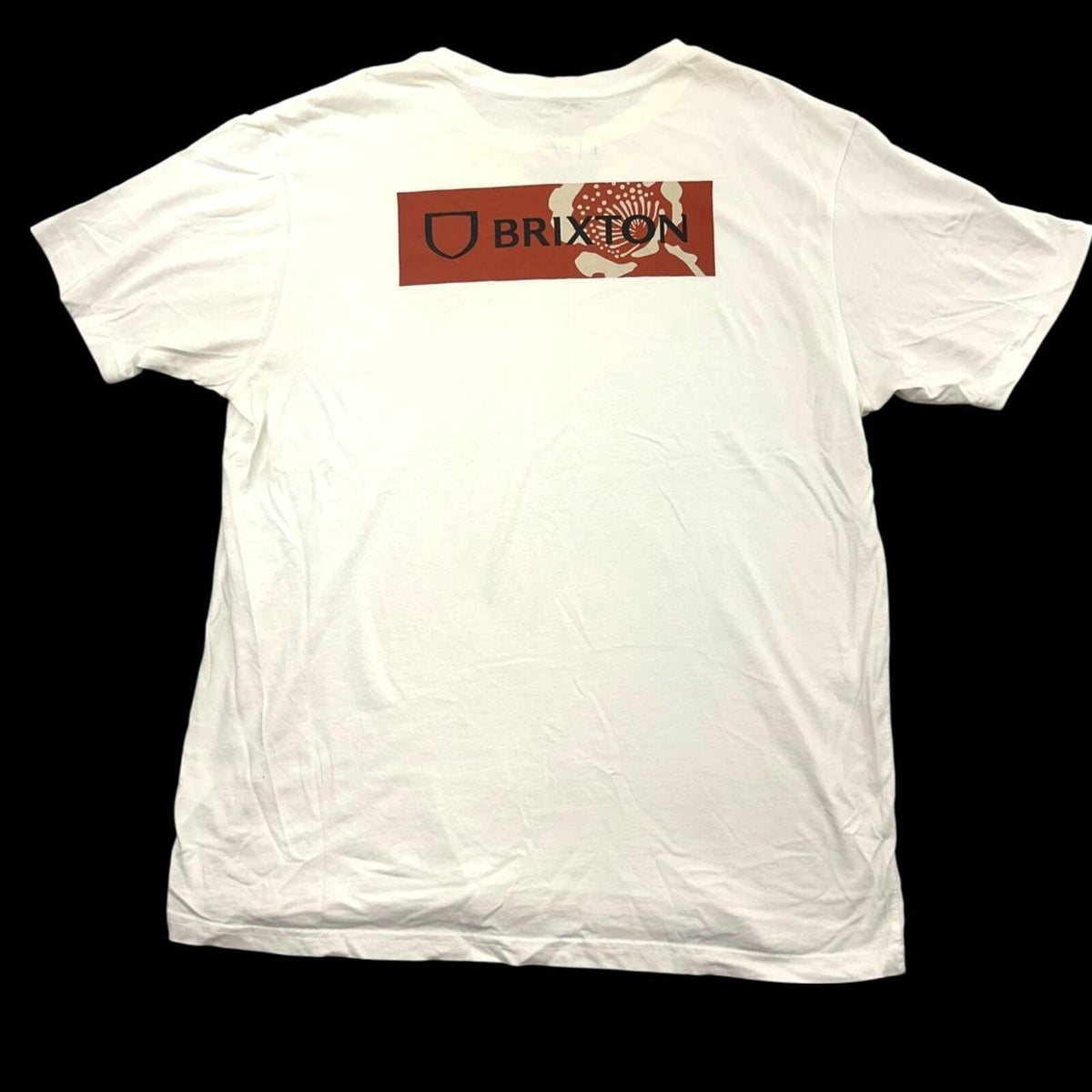 Brixton Alpha Block White Graphic T Shirt Streetwear Skater Tee