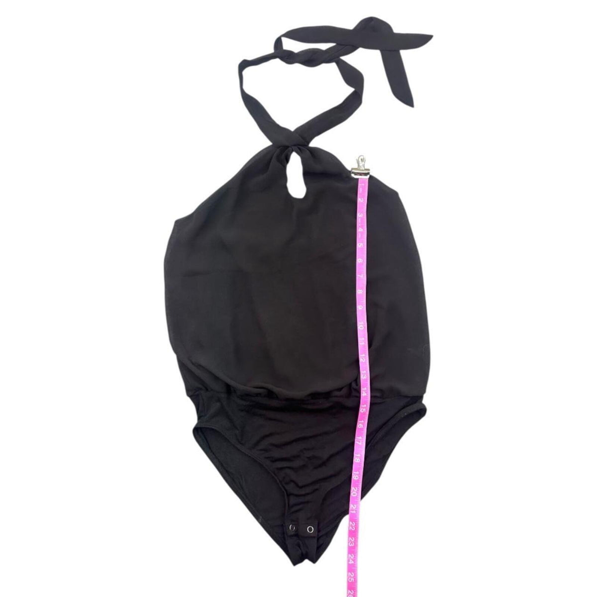 Maurices Black Halter Keyhole Sleeveless Bodysuit Size Small Y2K Preppy Coquette